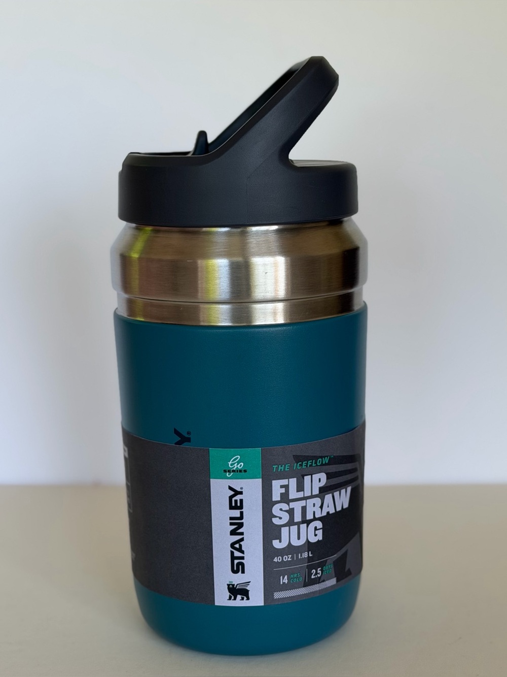 Stanley IceFlow 40oz Stainless Steel Water Jug with Straw Vacuum Insulated Blue